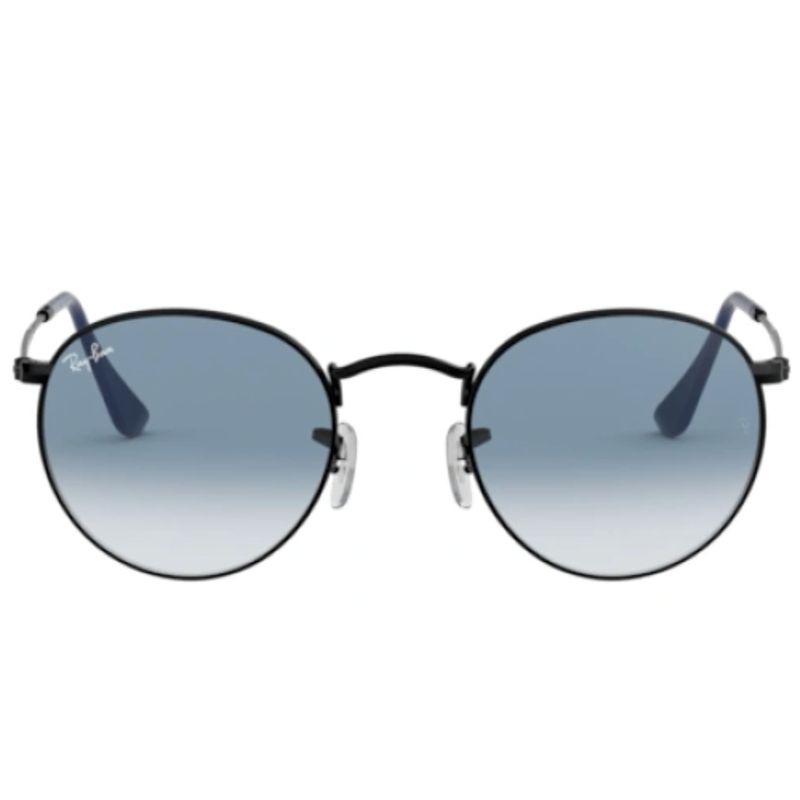 Ray-Ban ROUND METAL RB 3447 Matte Black/Blue Shaded (006/3F)