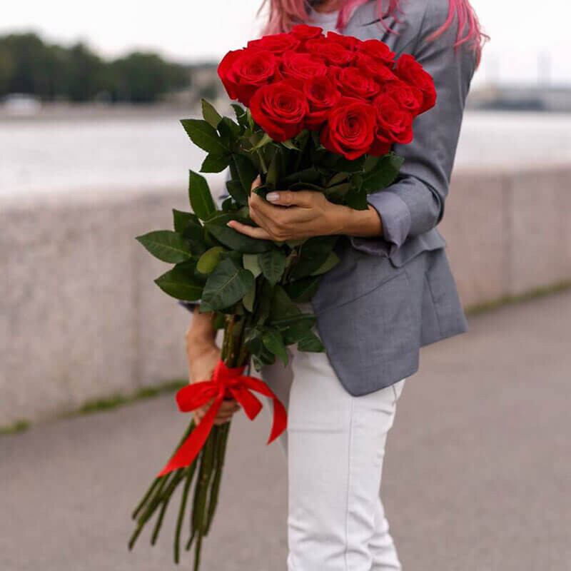 15 Голландских роз 80 см