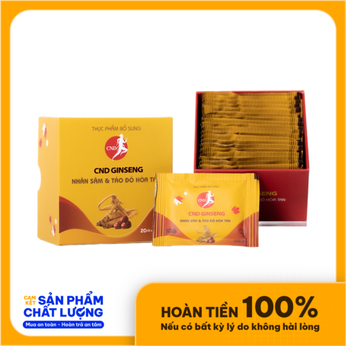 Nhân sâm và táo đỏ hòa tan