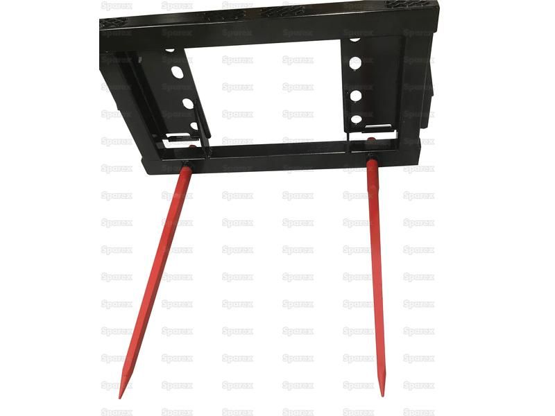 Bobcat/Skid Steer Bale Frame - 2 x M28 x 1100mm Conus 2 Tines