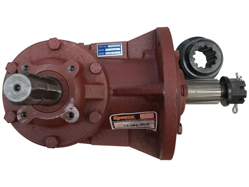 Gearbox, 40 hp Ball Bearings, Ratio: 1:1:93 Increase, Spline Input: 1-3/8'' x 6