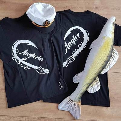 "Anglerin & Angler" T-Shirt Partnerset