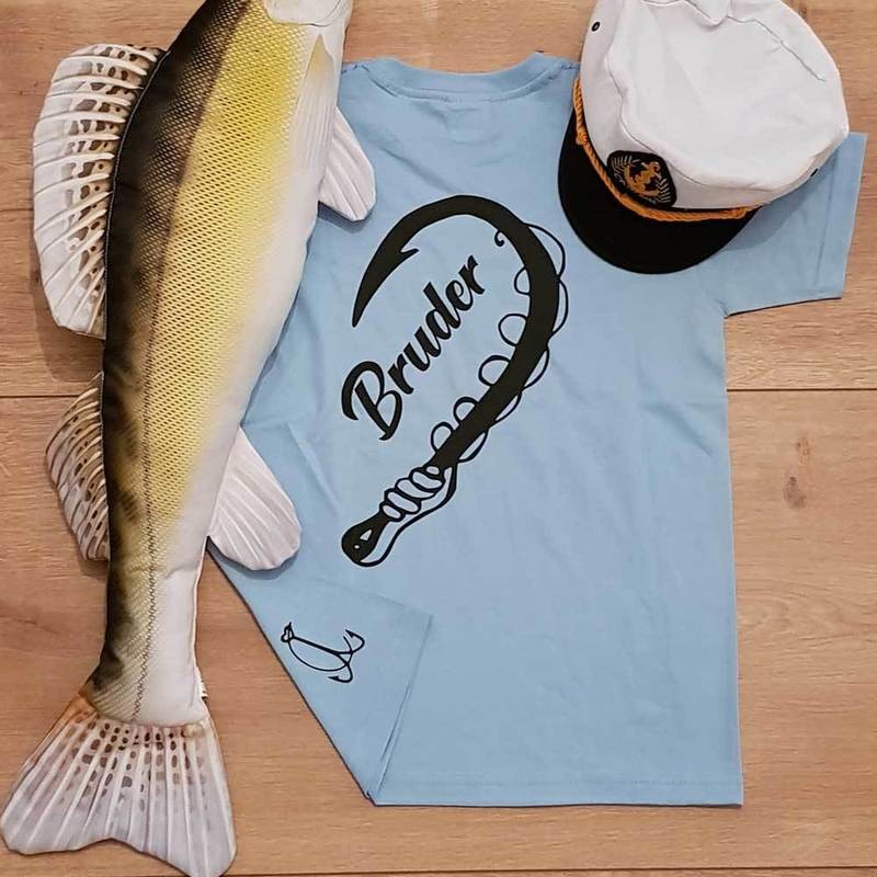 "Angler & Angler / Bruder & Bruder" T-Shirt Partnerset (Kindergröße 90 bis XXXL)
