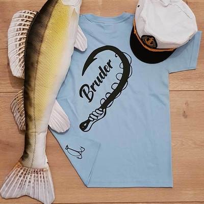 "Angler & Angler / Bruder & Bruder" T-Shirt Partnerset (Kindergröße 90 bis XXXL)