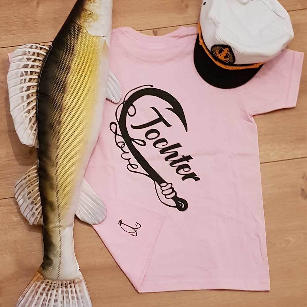 "Anglerin" Kinder T-Shirt Mädchen (Kindergröße 90 bis XXL)