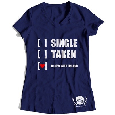 Girlieshirt "Single, taken, in love with Finland"
