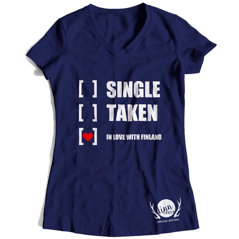 Girlieshirt "Single, taken, in love with Finland"