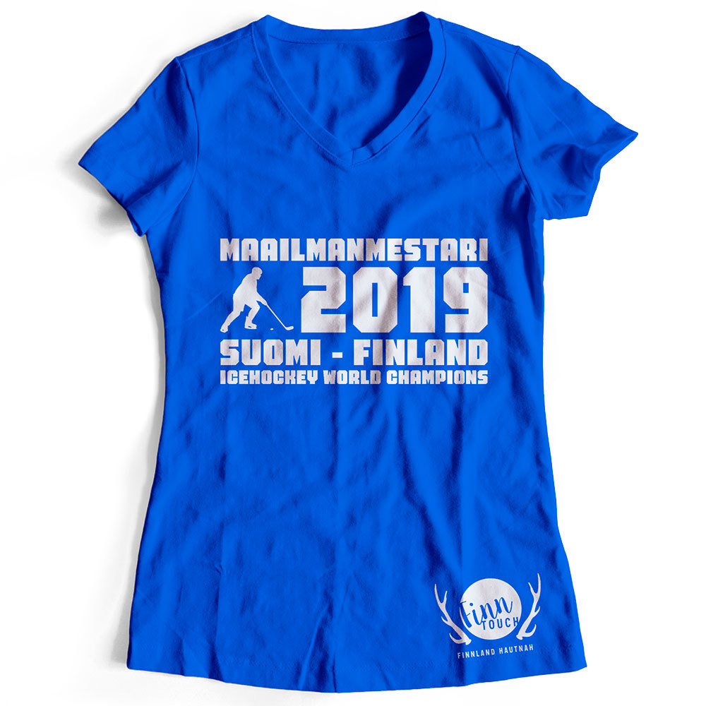 "Maailmanmestari 2019 Suomi Finland" T-Shirt (Women) M1-FT 92065