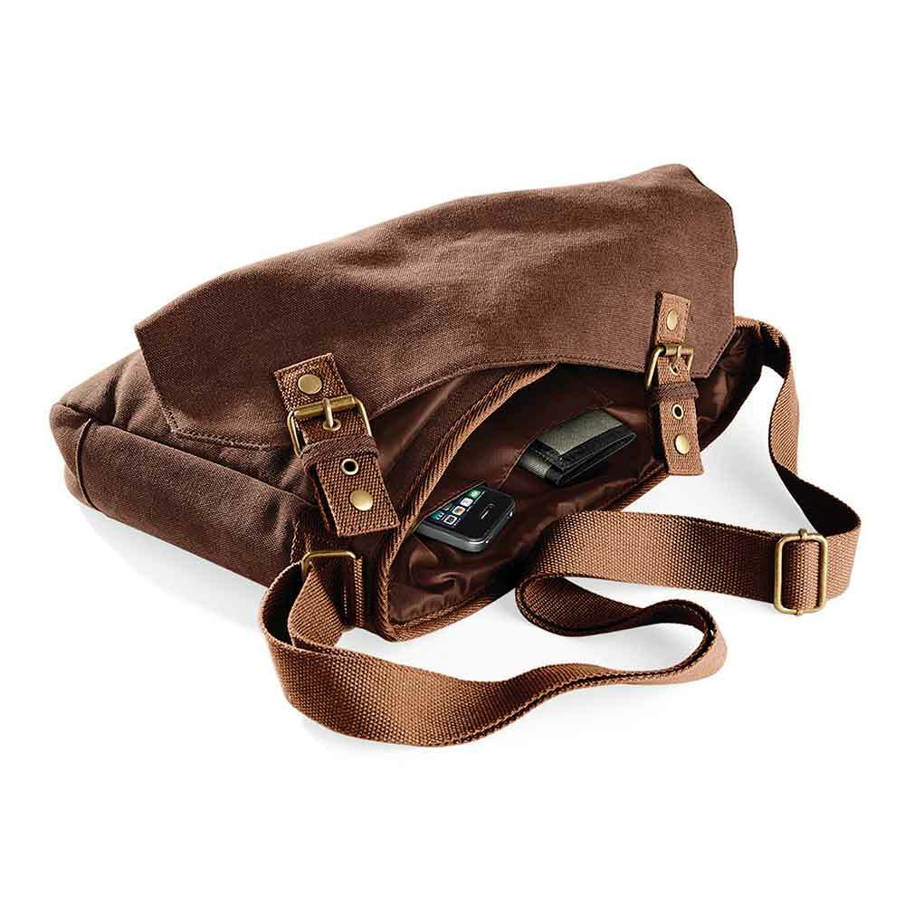 "Meenzer" Premium Schultertasche im Vintagelook