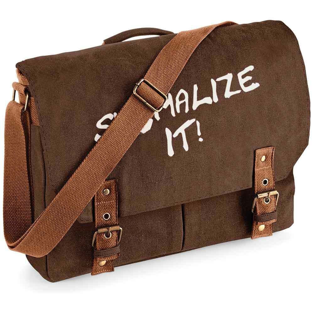 "Suomalize it!" Premium Schultertasche im Vintagelook