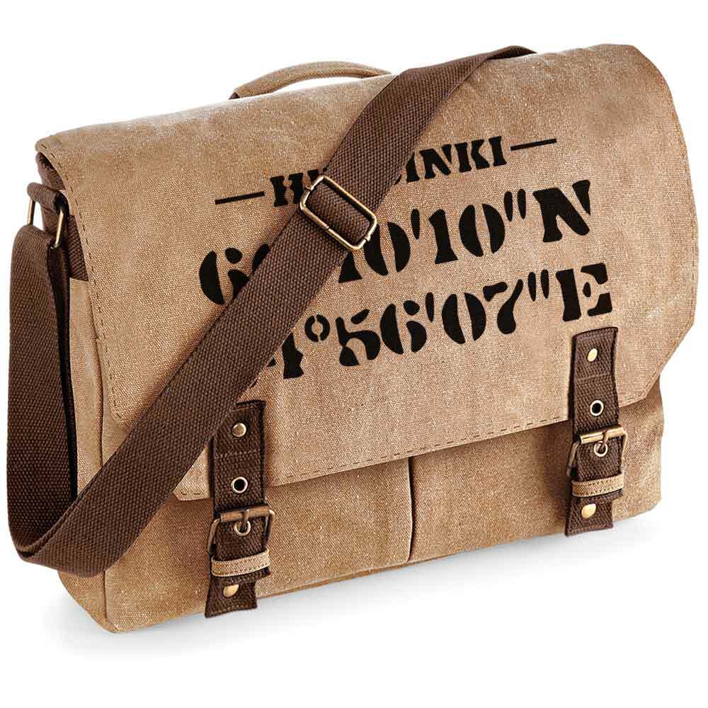 "Helsinki" Premium Schultertasche im Vintagelook M1-FT 92143