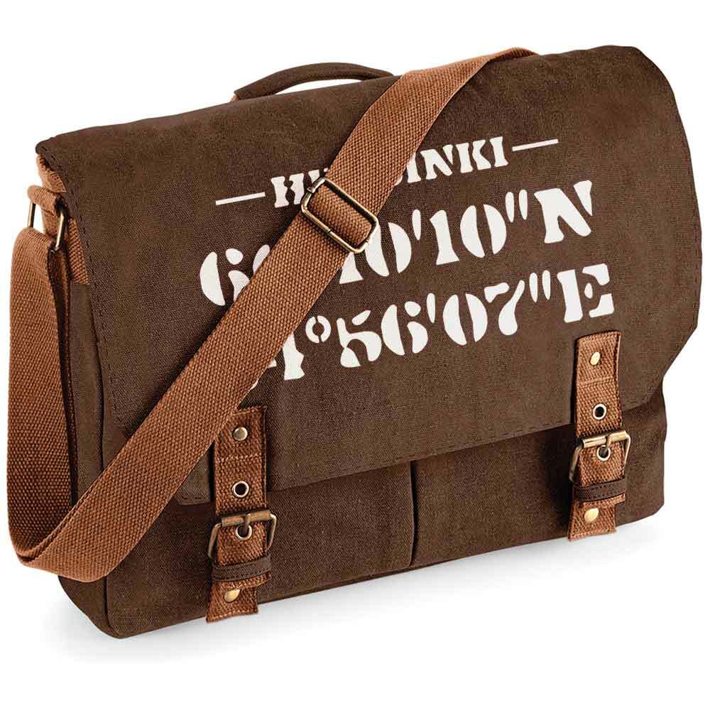 "Helsinki" Premium Schultertasche im Vintagelook