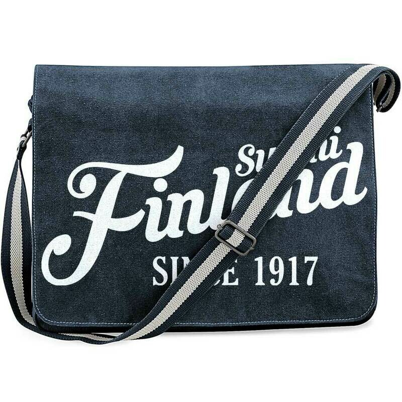 "Suomi Finland - since 1917" Premium Messengertasche im Vintagelook