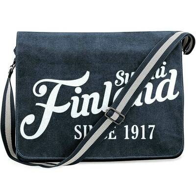 "Suomi Finland - since 1917" Premium Messengertasche im Vintagelook