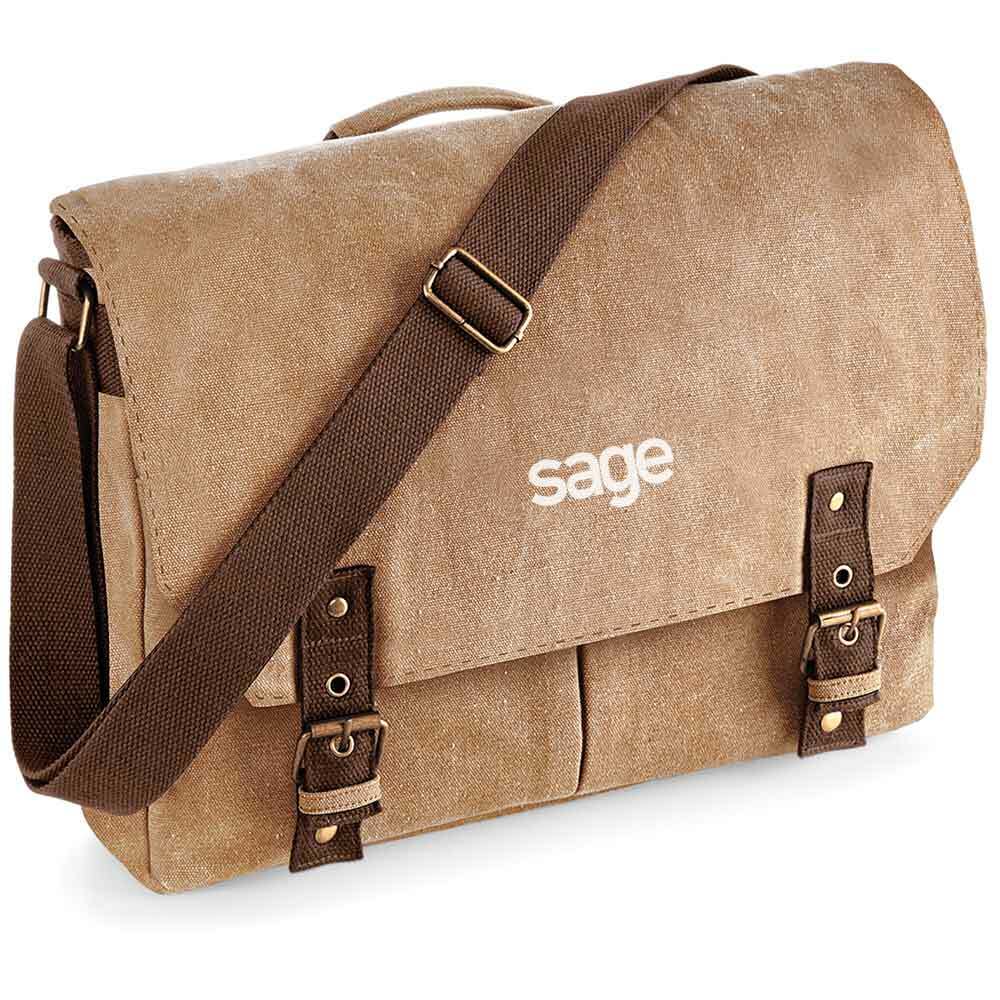 SAGE Premium Schultertasche im Vintagelook
