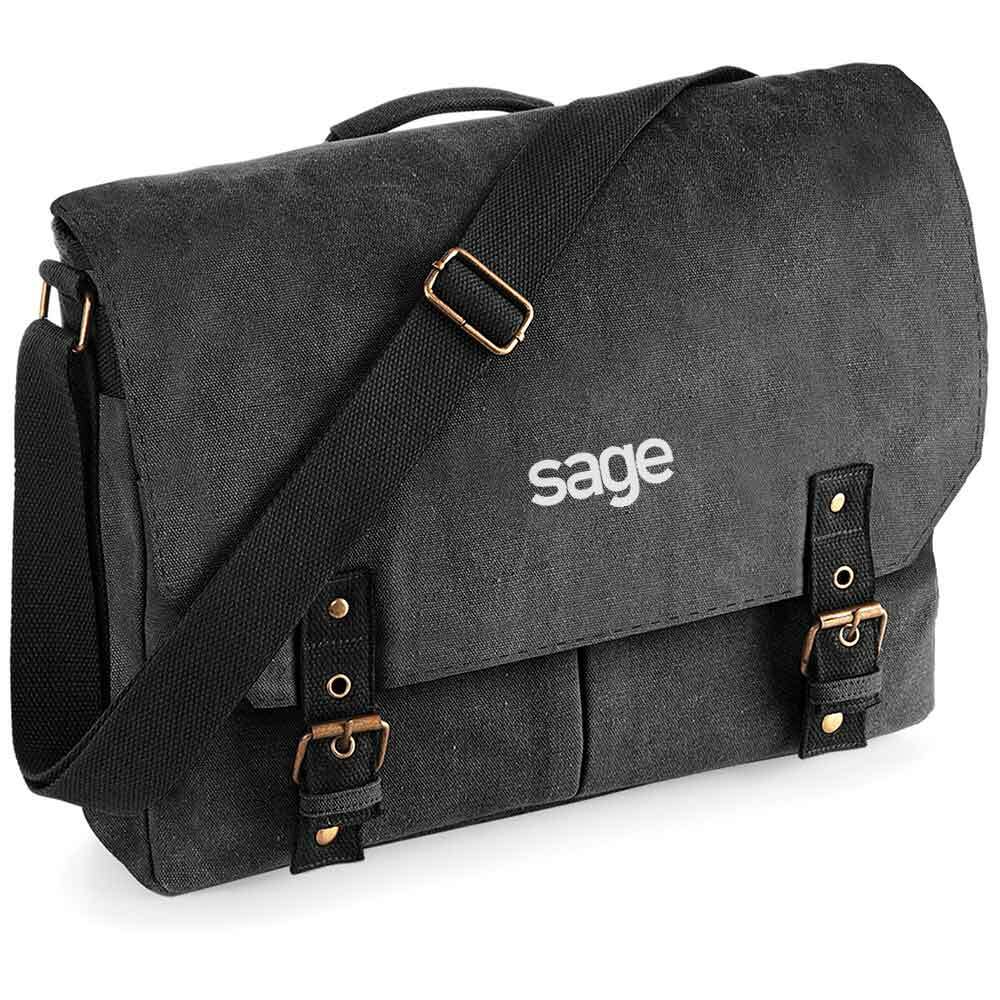 SAGE Premium Schultertasche im Vintagelook