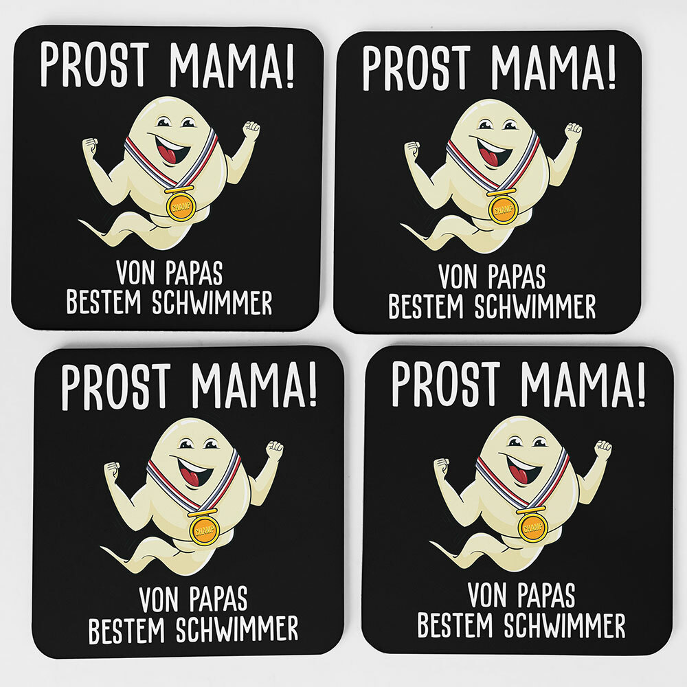 "Alles Gute Mama wünscht Papas bester Schwimmer" Spermium Tasse (Variante: Zaubertasse mit Farbwechseleffekt)