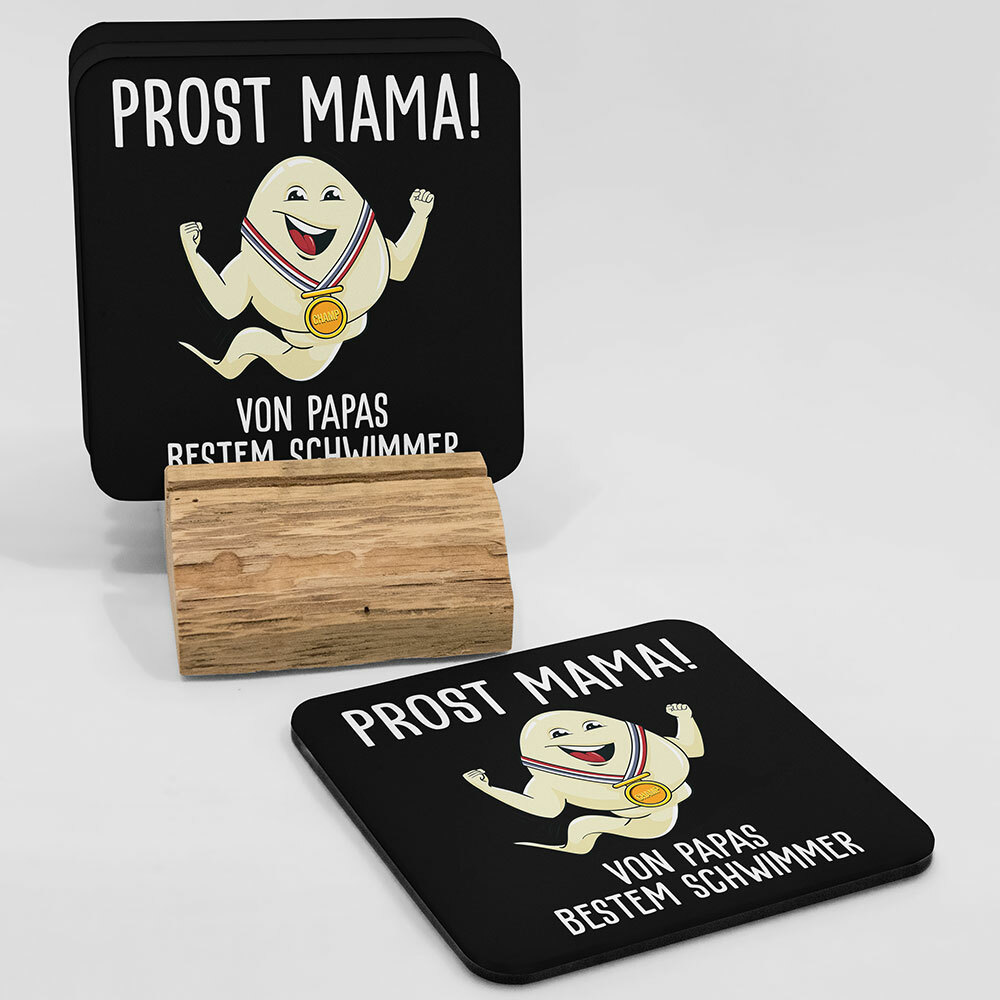 "Alles Gute Mama wünscht Papas bester Schwimmer" Spermium Tasse (Variante: Zaubertasse mit Farbwechseleffekt)