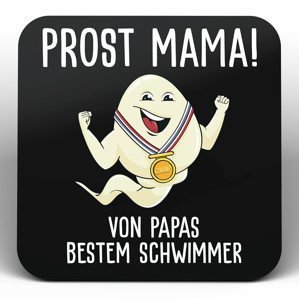 "Alles Gute Mama wünscht Papas bester Schwimmer" Spermium Tasse (Variante: Zaubertasse mit Farbwechseleffekt)