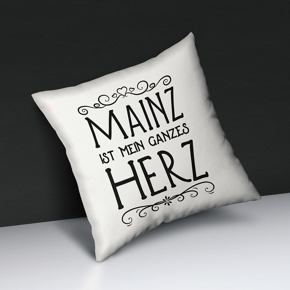Satin Kissen "Mainz ist mein ganzes Herz"