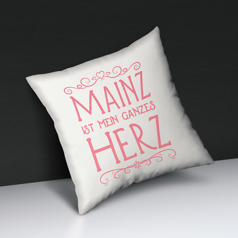 Satin Kissen "Mainz ist mein ganzes Herz" M1-RHL 92174