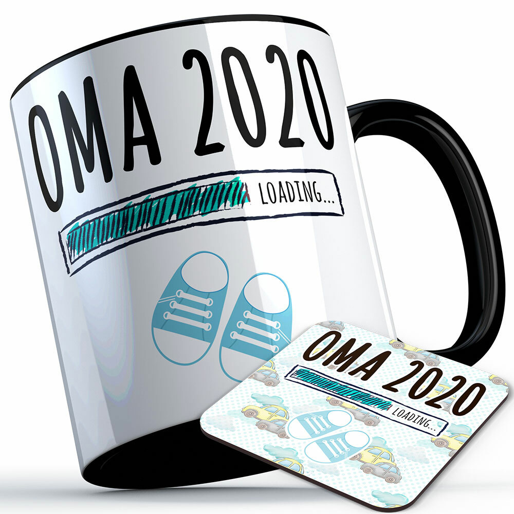 "Oma 2020 loading... (Junge)" Tasse inkl. passendem Untersetzer (4 Varianten) 92175