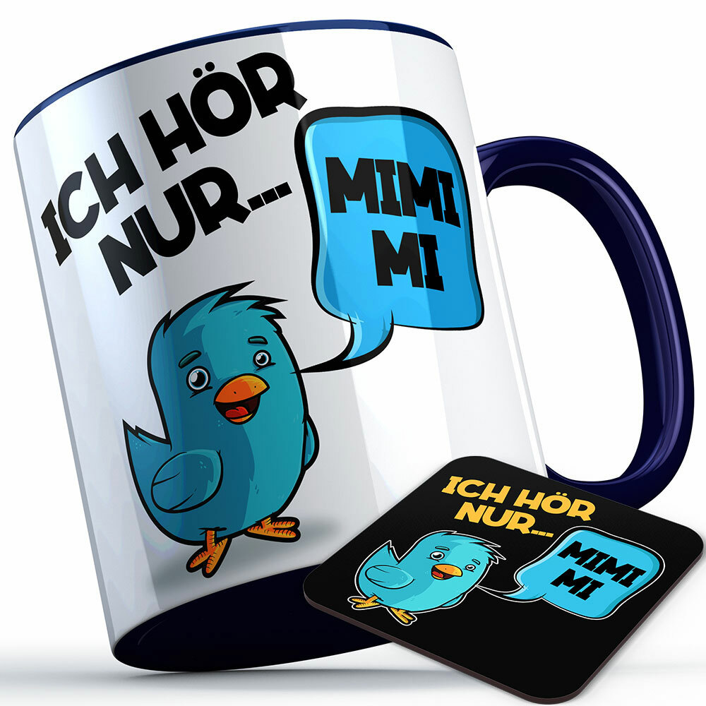 Ich hör nur Mimimi Tasse inkl. passendem Untersetzer (5 Farben) 92177