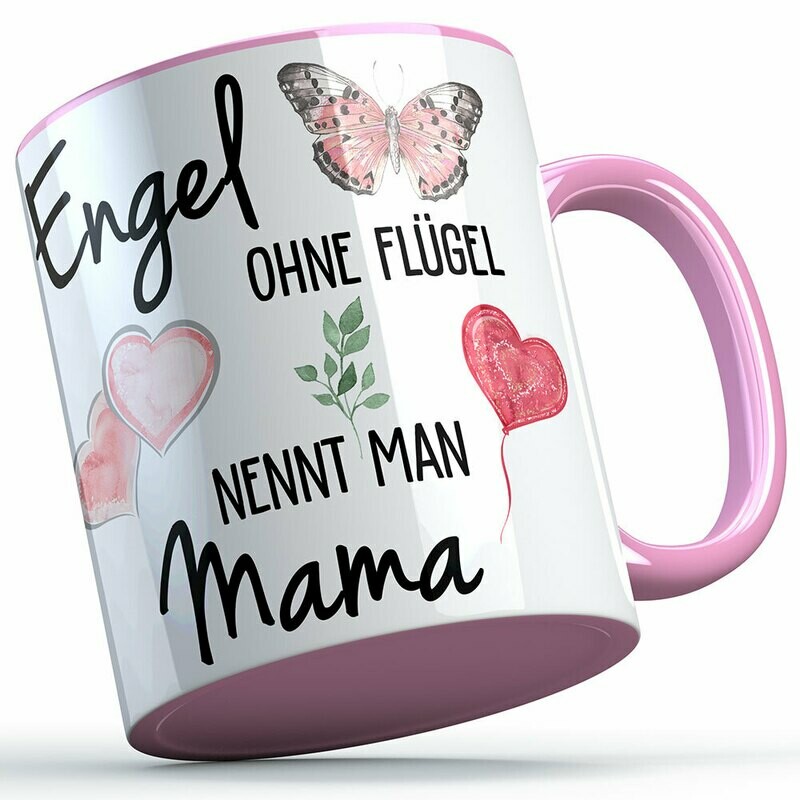 "Engel ohne Flügel nennt man Mama" Tasse lustige Sprüchetasse (5 Varianten)