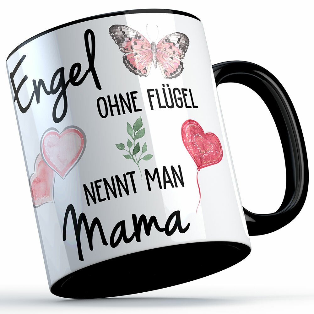 "Engel ohne Flügel nennt man Mama" Tasse lustige Sprüchetasse (5 Varianten)