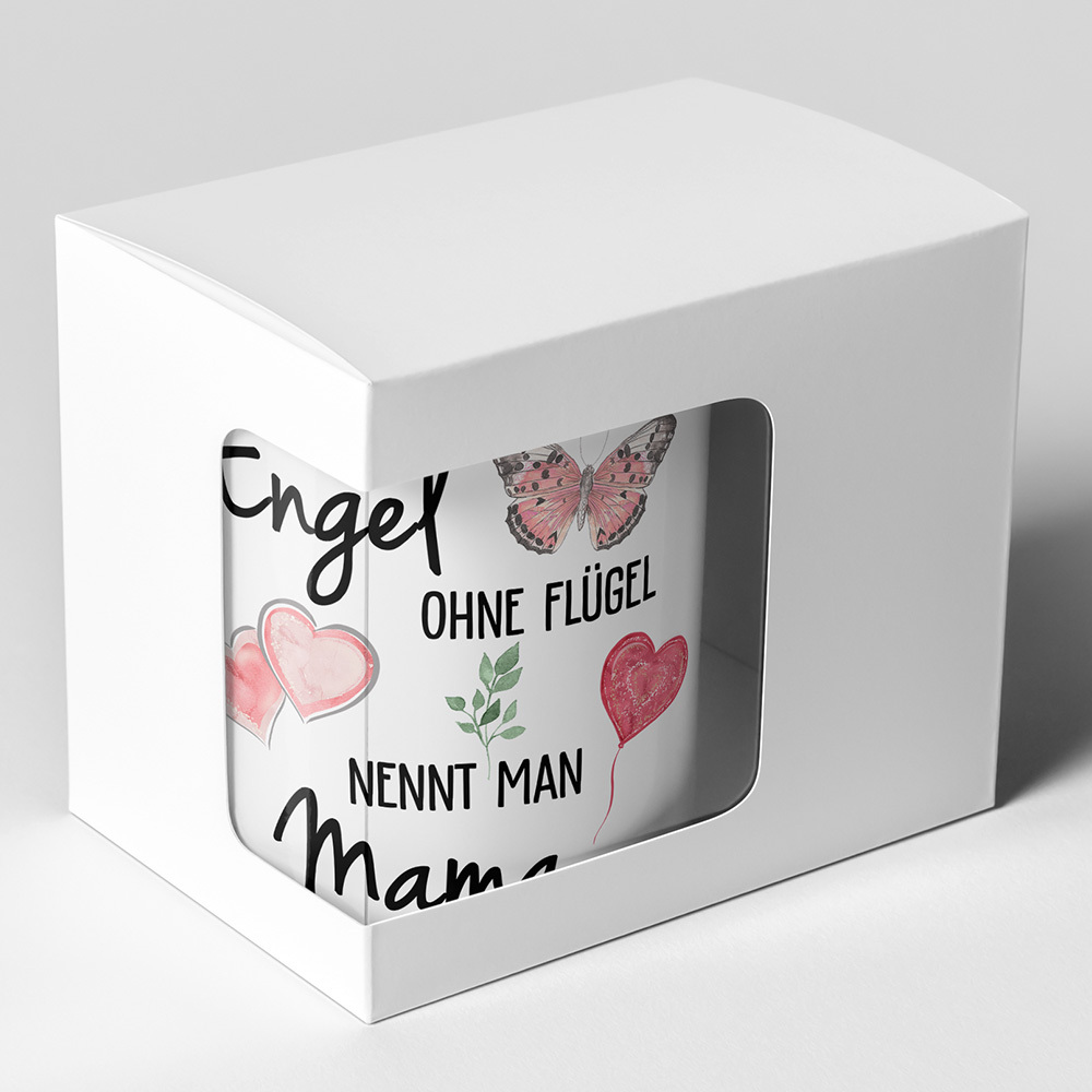 "Engel ohne Flügel nennt man Mama" Tasse lustige Sprüchetasse (5 Varianten)