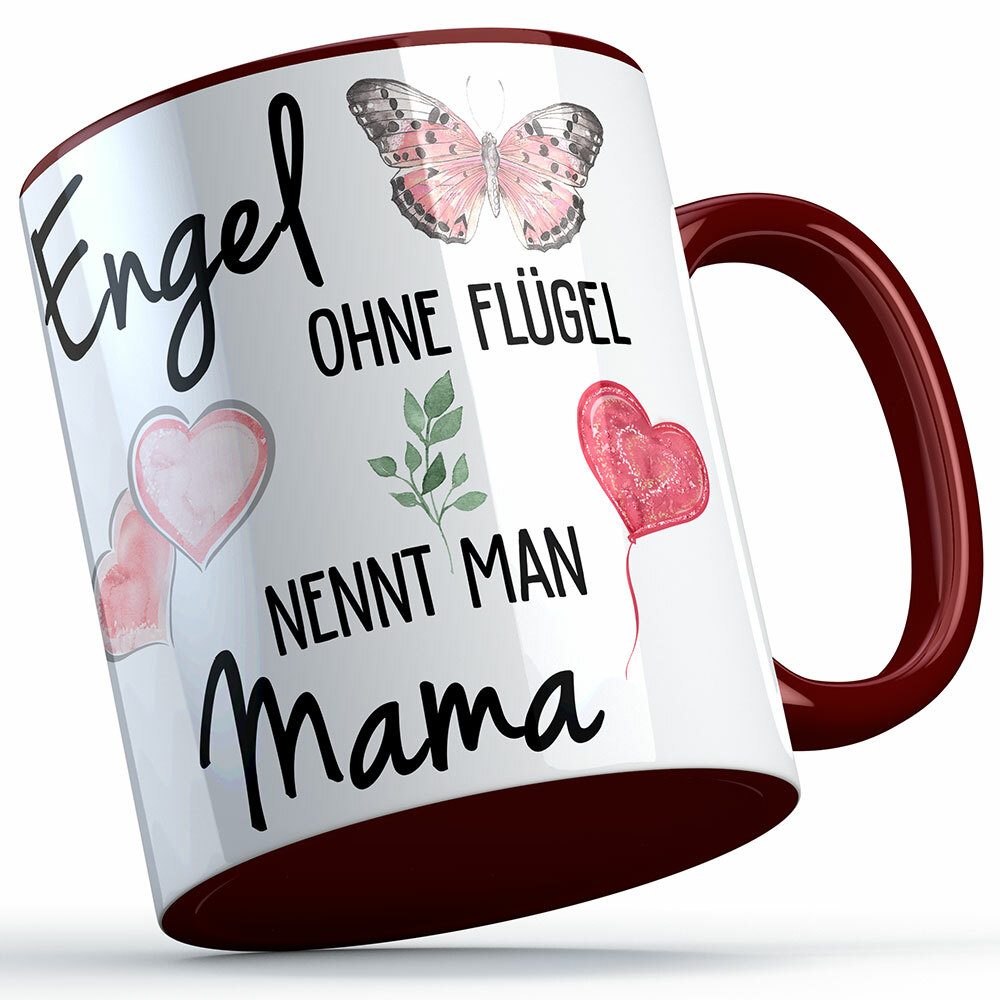 "Engel ohne Flügel nennt man Mama" Tasse lustige Sprüchetasse (5 Varianten)