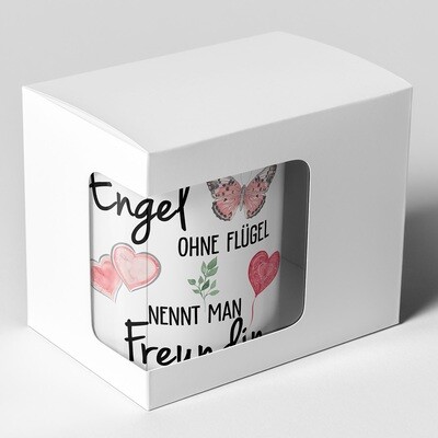 "Engel ohne Flügel nennt man Freundin" Tasse lustige Sprüchetasse (5 Varianten)