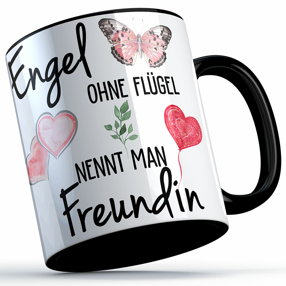 "Engel ohne Flügel nennt man Freundin" Tasse lustige Sprüchetasse (5 Varianten) 92201