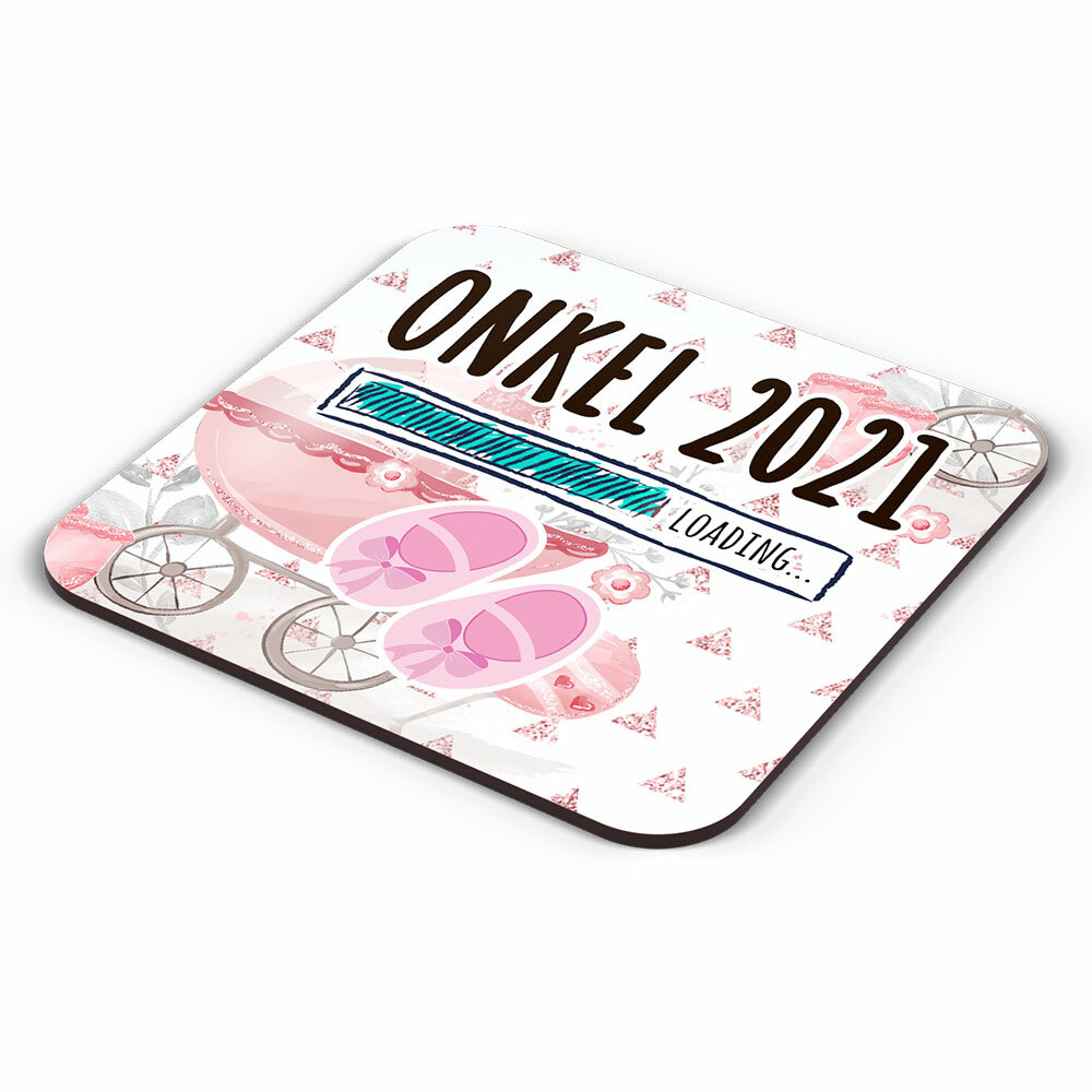 "Onkel 2021 loading... (Mädchen)" Tasse inkl. passendem Untersetzer (5 Varianten)