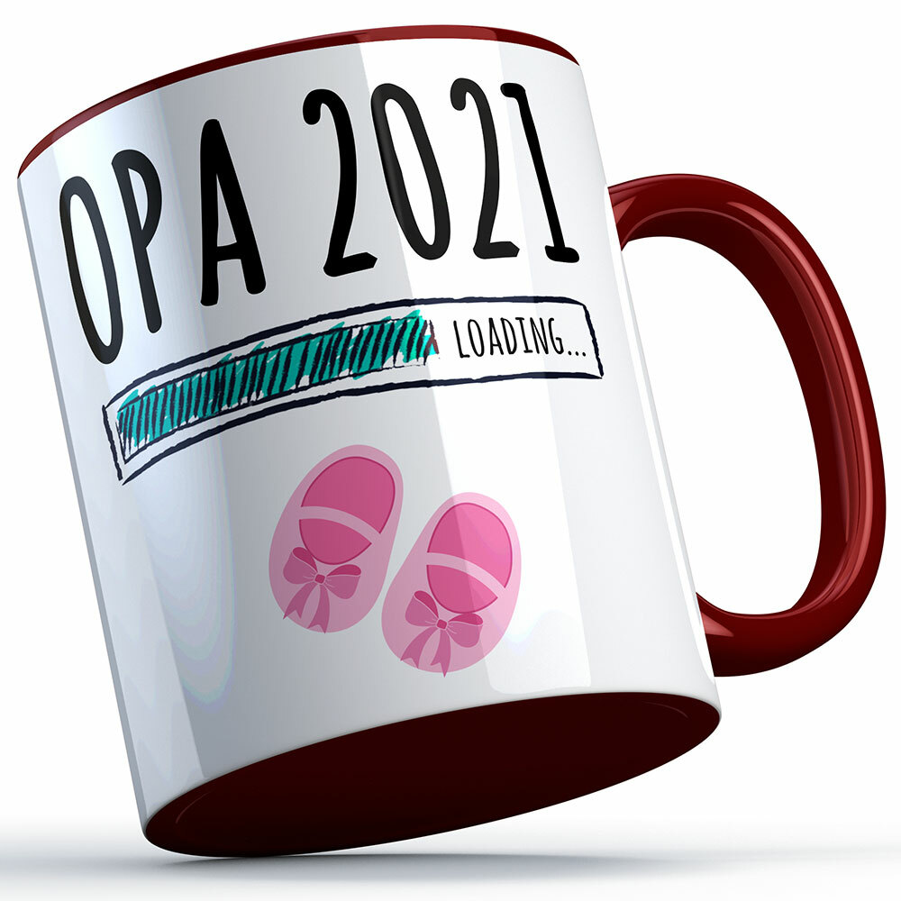 "Opa 2021 loading... (Mädchen)" Tasse (5 Varianten)