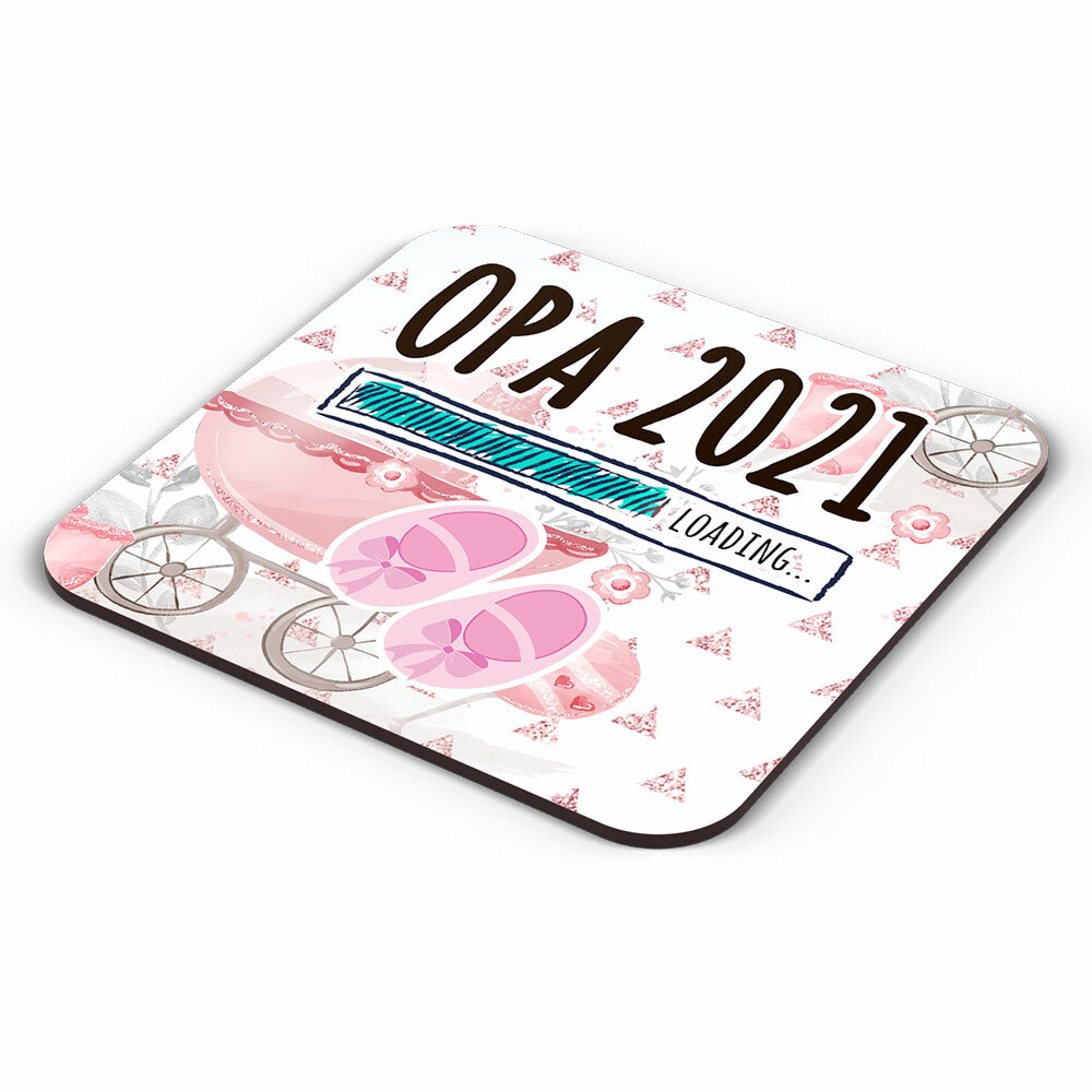 "Opa 2021 loading... (Mädchen)" Tasse inkl. passendem Untersetzer (5 Varianten)