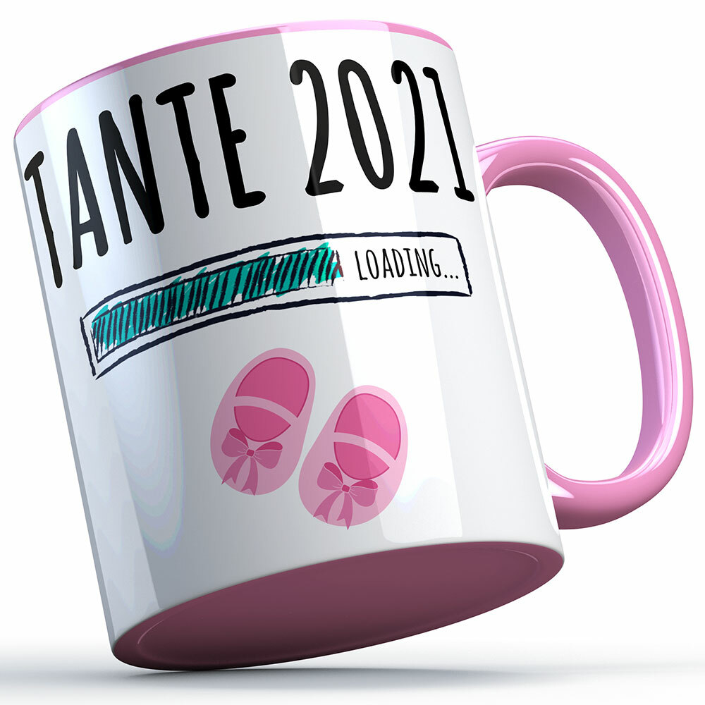 "Tante 2021 loading... (Mädchen)" Tasse (5 Varianten)