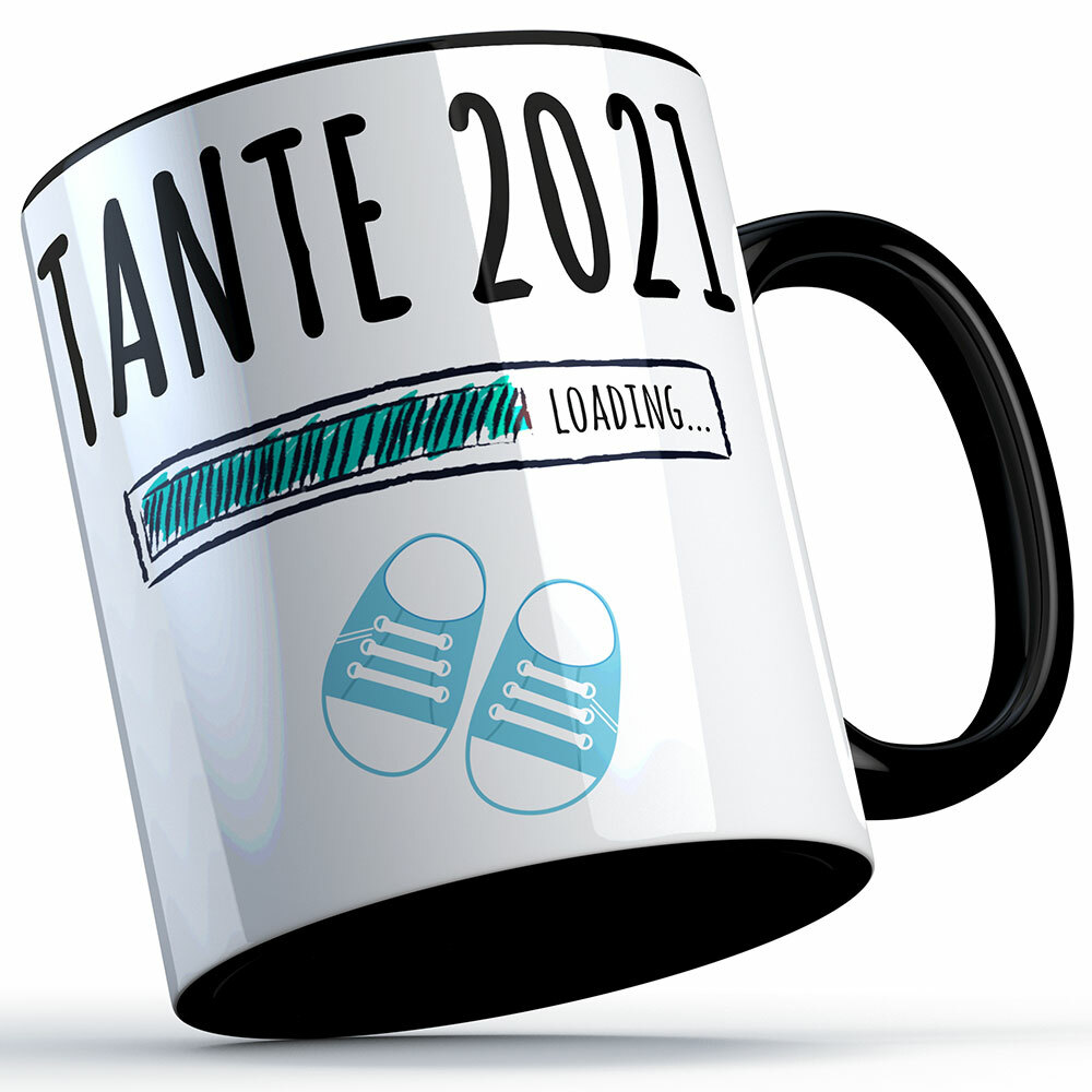 "Tante 2021 loading... (Junge)" Tasse (4 Varianten)