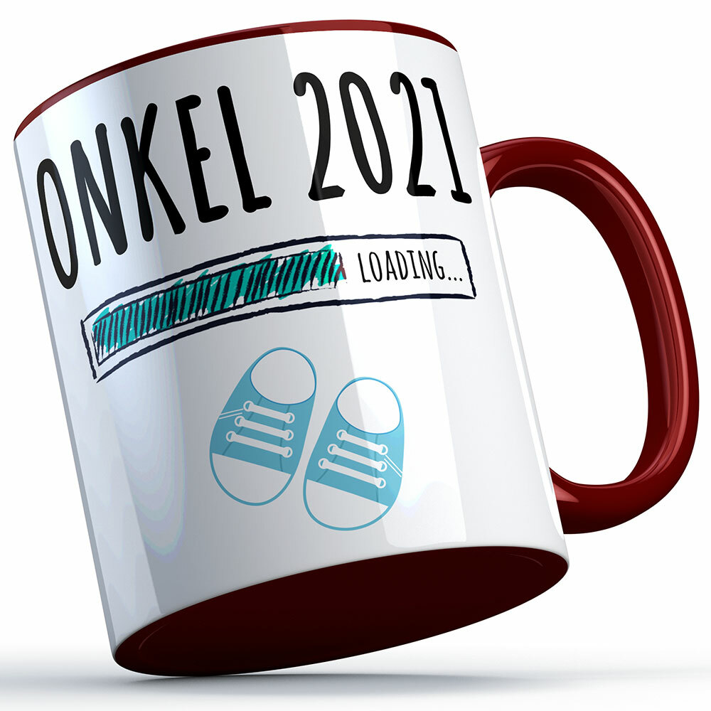 "Onkel 2021 loading... (Junge)" Tasse lustige Sprüchetasse (4 Varianten)