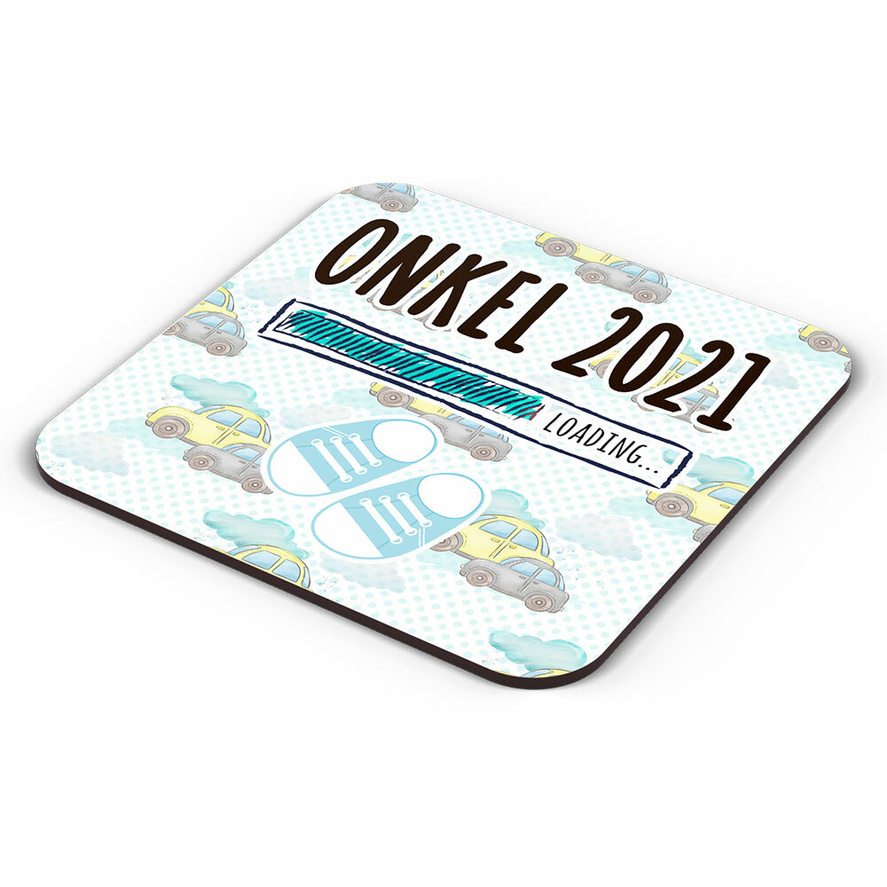 "Onkel 2021 loading... (Junge)" Tasse inkl. passendem Untersetzer (4 Varianten)