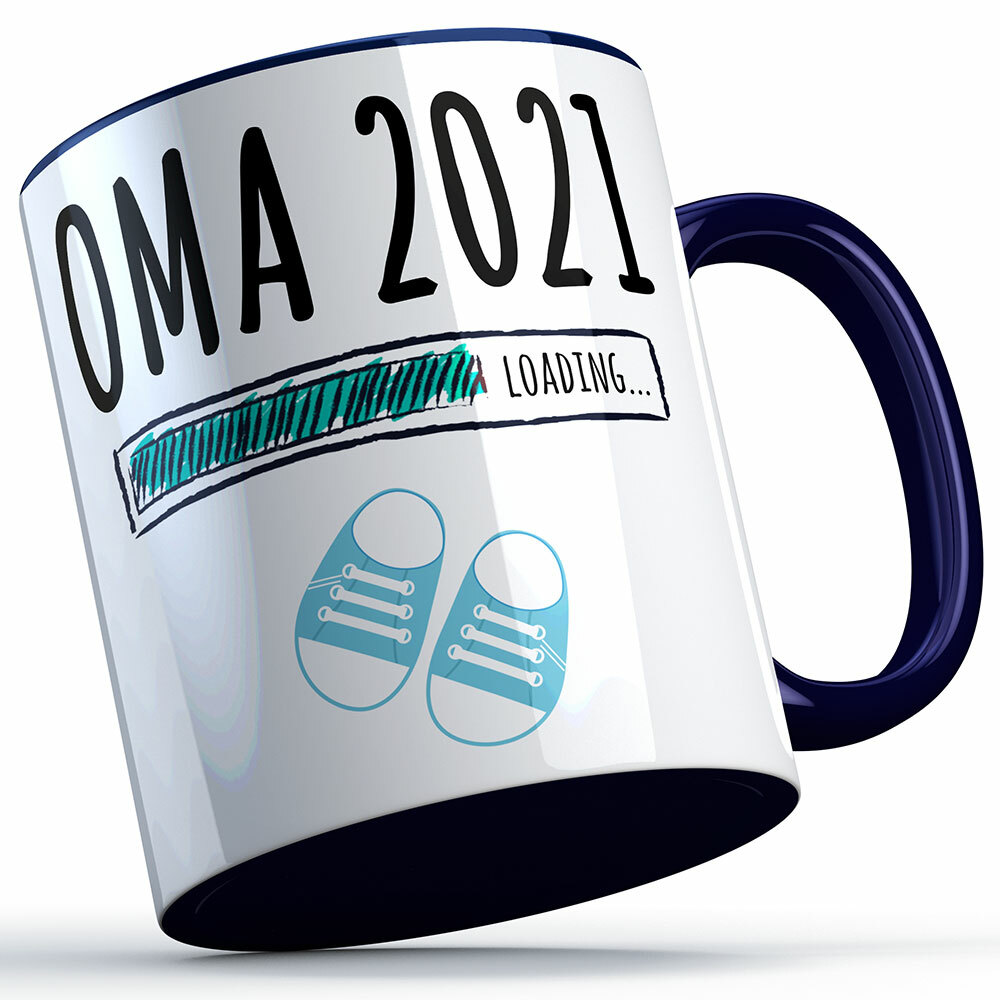 "Oma 2021 loading... (Junge)" Tasse lustige Sprüchetasse (4 Varianten)
