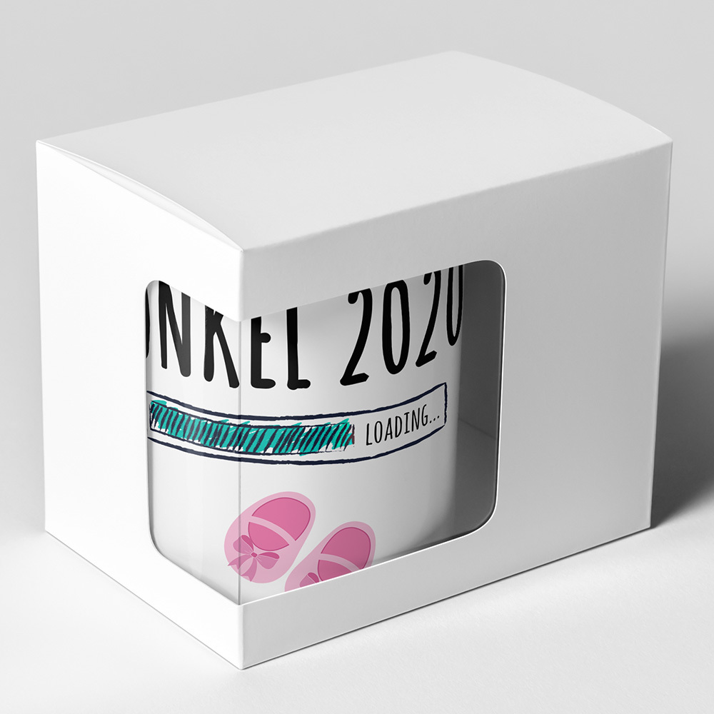 "Onkel 2020 loading... (Mädchen)" Tasse inkl. passendem Untersetzer (5 Varianten)