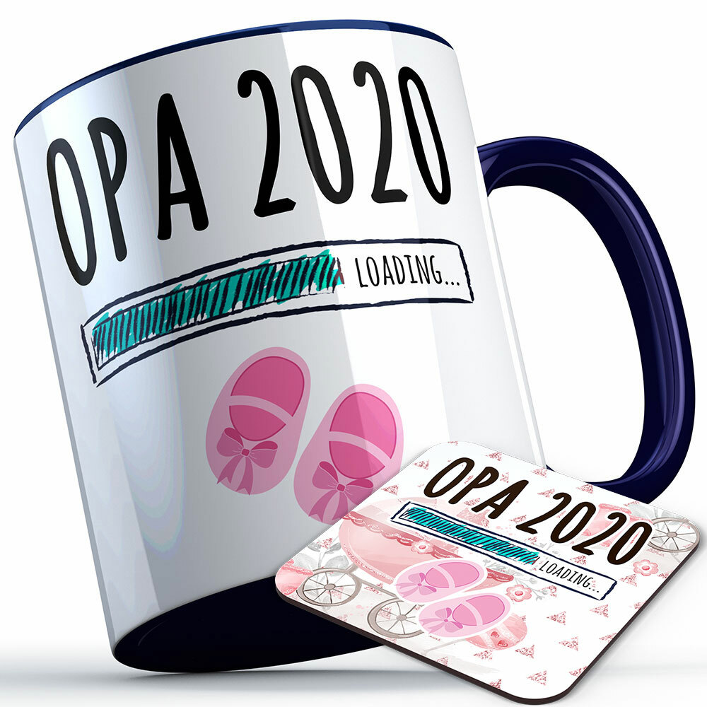 "Opa 2020 loading... (Mädchen)" Tasse inkl. passendem Untersetzer (5 Varianten) 92224