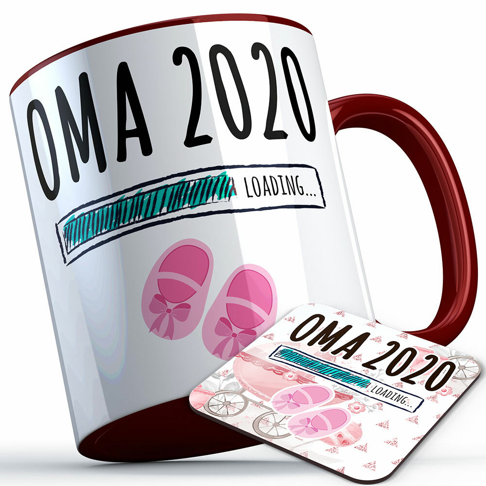 "Oma 2020 loading... (Mädchen)" Tasse inkl. passendem Untersetzer (5 Varianten) 92226