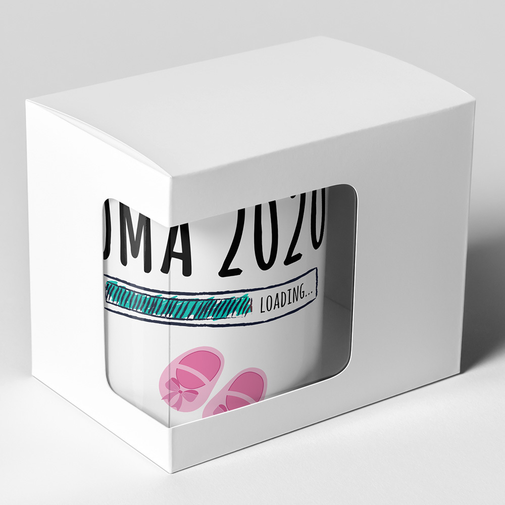 "Oma 2020 loading... (Mädchen)" Tasse inkl. passendem Untersetzer (5 Varianten)