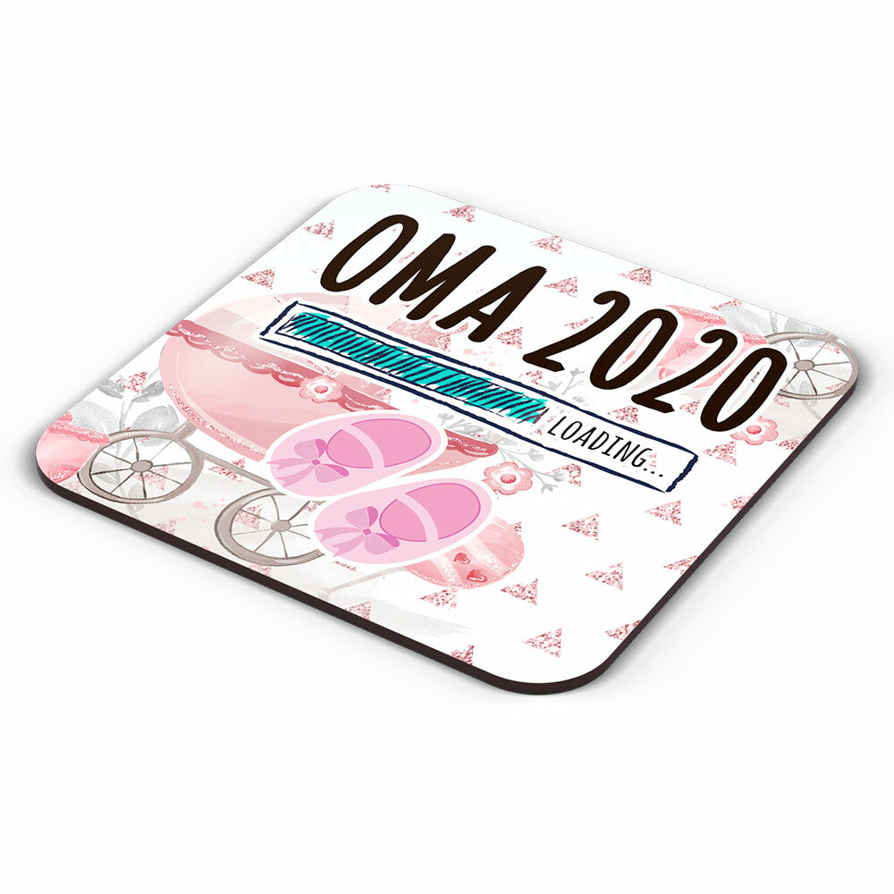 "Oma 2020 loading... (Mädchen)" Tasse inkl. passendem Untersetzer (5 Varianten)