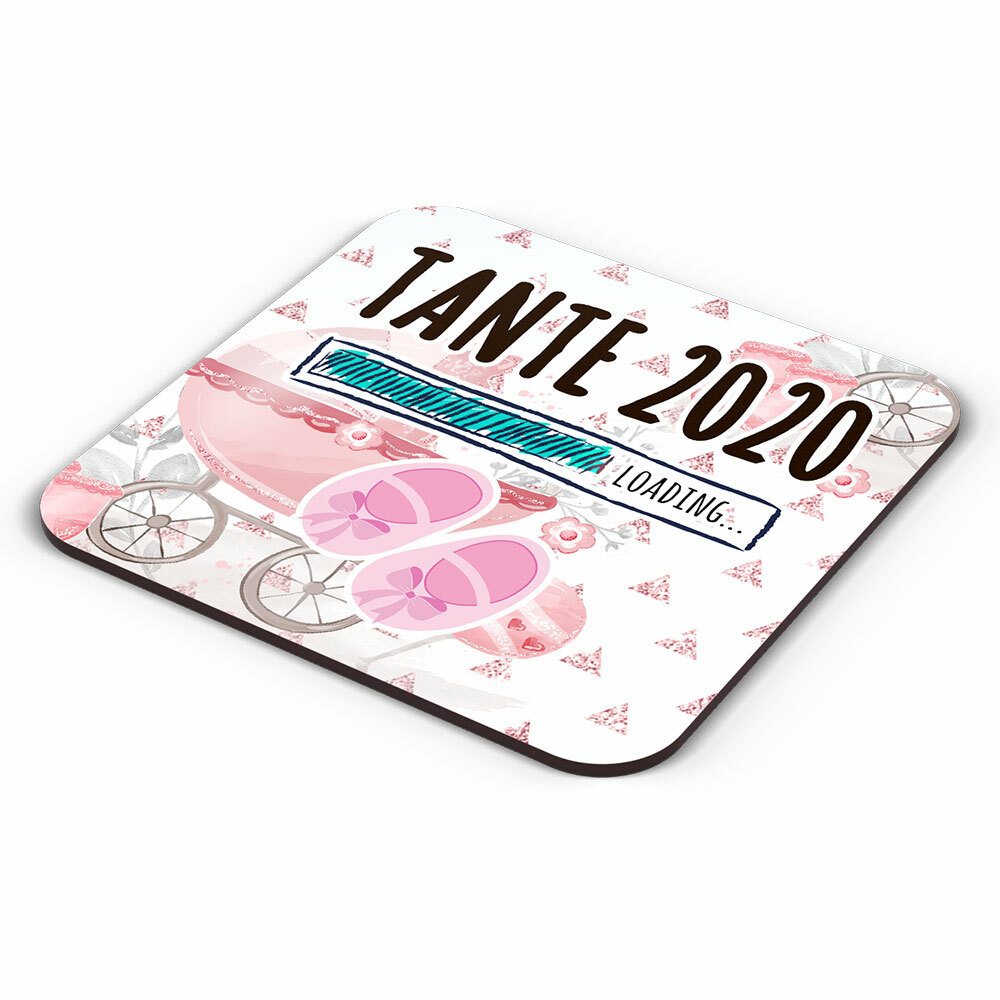 "Tante 2020 loading... (Mädchen)" Tasse inkl. passendem Untersetzer (5 Varianten)