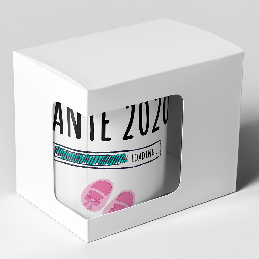 "Tante 2020 loading... (Mädchen)" Tasse inkl. passendem Untersetzer (5 Varianten)