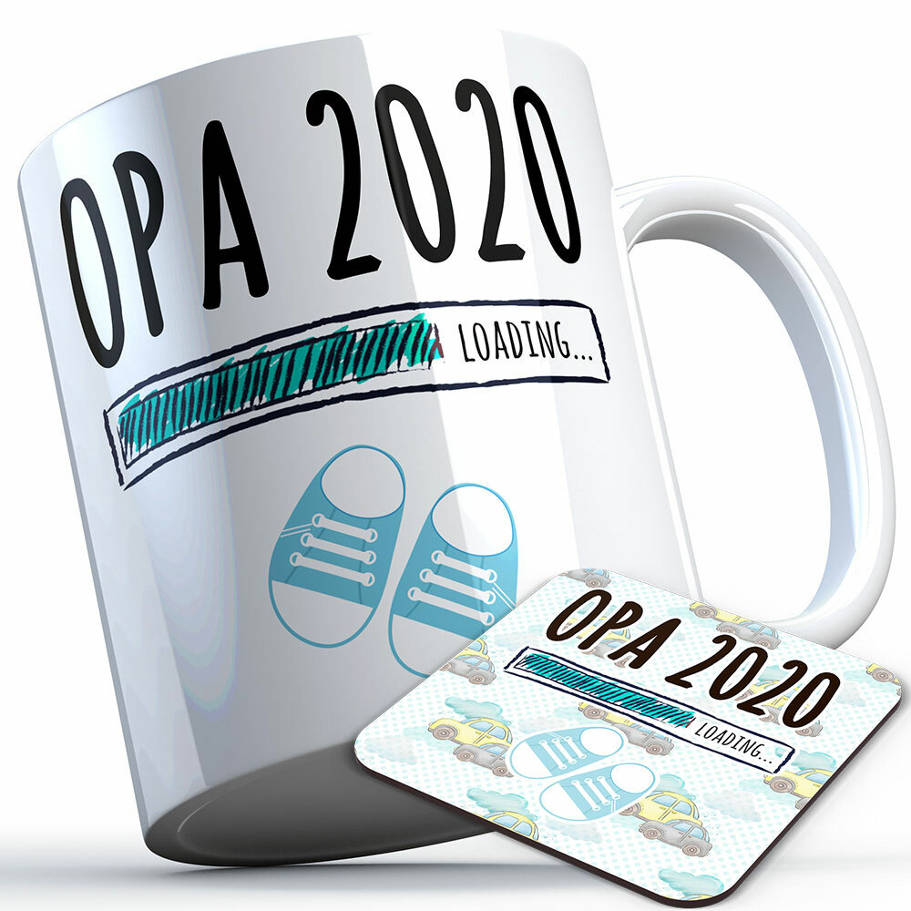 "Opa 2020 loading... (Junge)" Tasse inkl. passendem Untersetzer (4 Varianten)