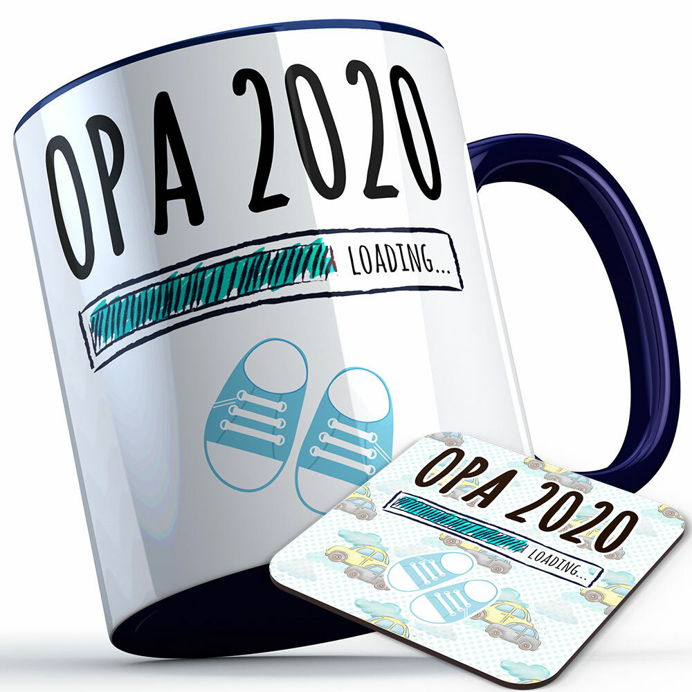 "Opa 2020 loading... (Junge)" Tasse inkl. passendem Untersetzer (4 Varianten) 92232